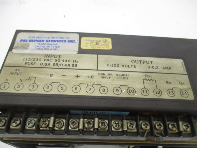 KEPCO PAT100-0.2 115/230VAC 0.8/0.4A UNMP