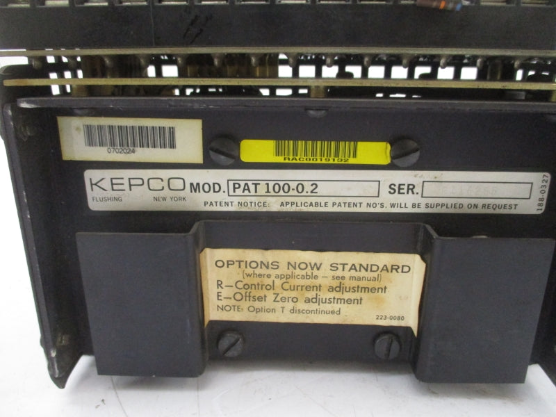 KEPCO PAT100-0.2 115/230VAC 0.8/0.4A UNMP