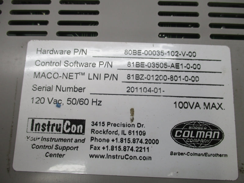 BARBER COLMAN 80BE-00035-102-V-00 120VAC UNMP