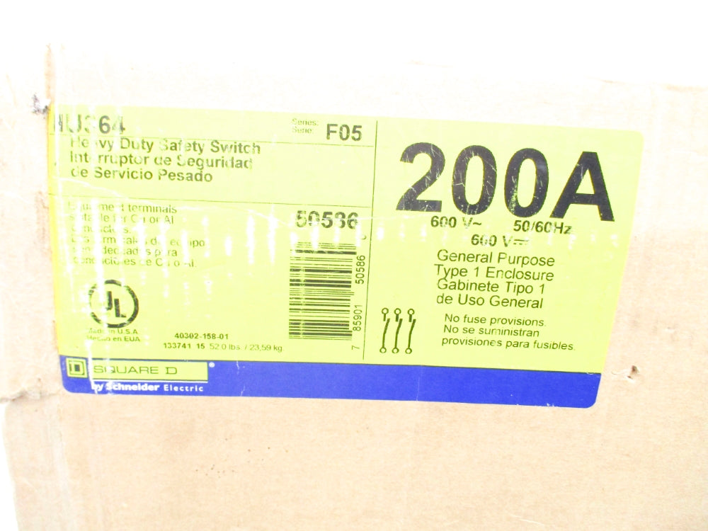 SQUARE D HU364 SER. F05 NSFS