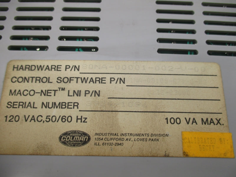BARBER COLMAN 80NA-00001-002-V-00 120VAC (AS PICTURED) NSNP