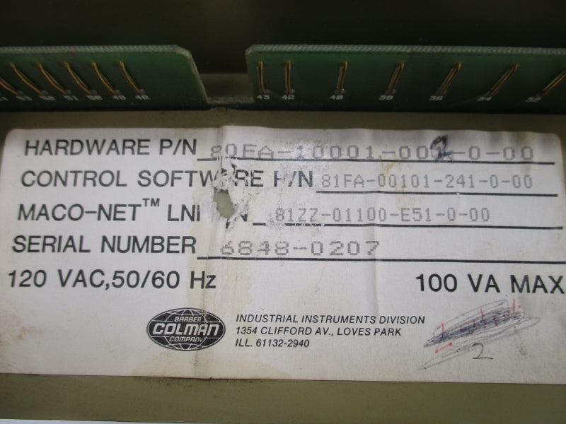 BARBER COLMAN 80FA-10001-002-0-00 120VAC (AS PICTURED) UNMP