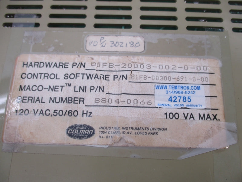 BARBER COLMAN 80FB-20003-002-0-00 120VAC UNMP