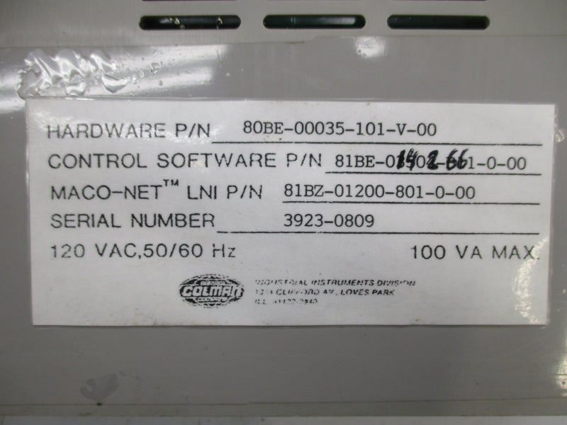 BARBER COLMAN 80BE-00035-101-V-00 120VAC UNMP