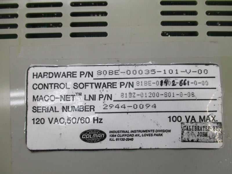 BARBER COLMAN 80BE-00035-101-V-00 120VAC (AS PICTURED) UNMP