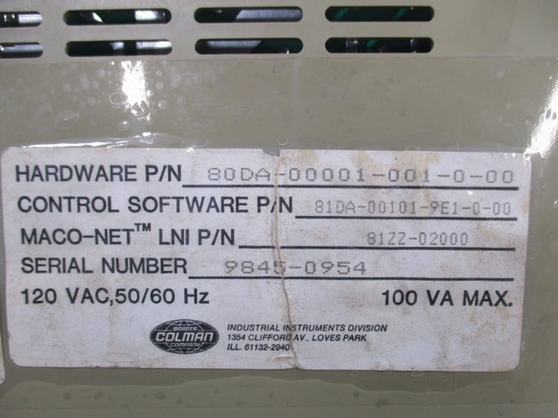 BARBER COLMAN 80DA-00001-001-0-00 120VAC UNMP