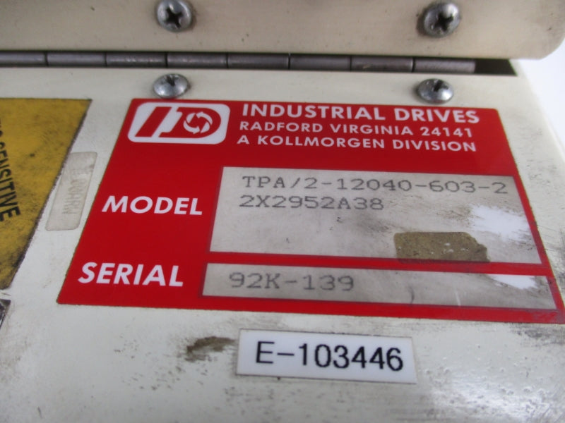 INDUSTRIAL DRIVES TPA/2-12040-603-2 2X2952A38 UNMP