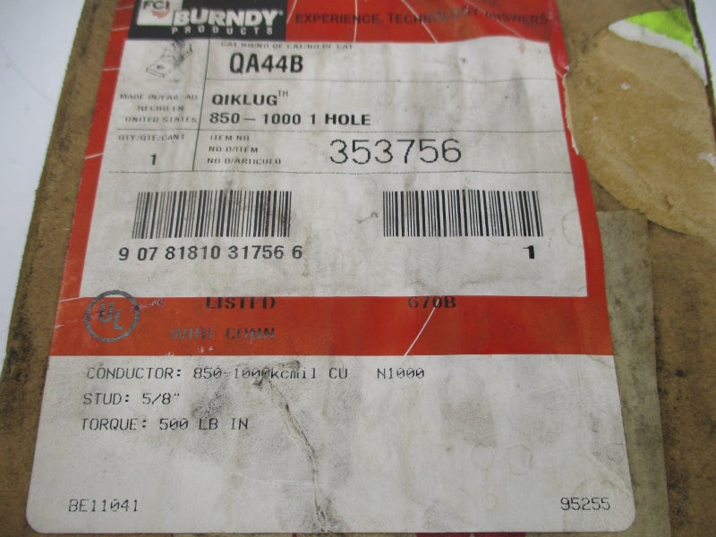 BURNDY QA44B 353756 NSFS