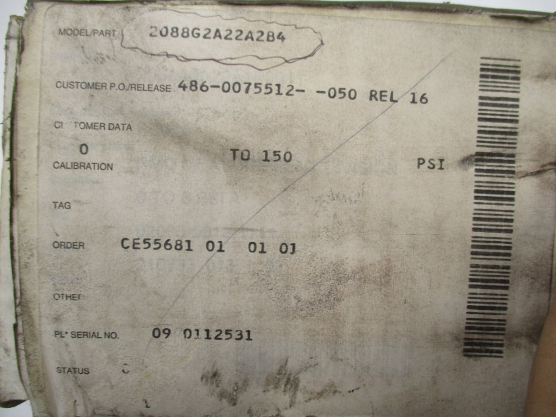 ROSEMOUNT 2088G2A22A2B4 10.5-36VDC 0-150PSI NSMP