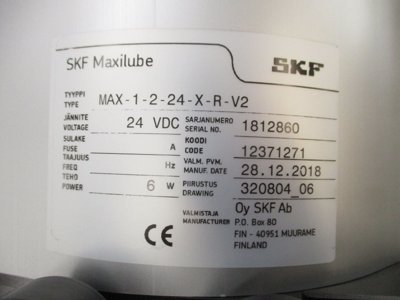 SKF MAX-1-2-24-X-R-V2 12371271 24VDC NSMP