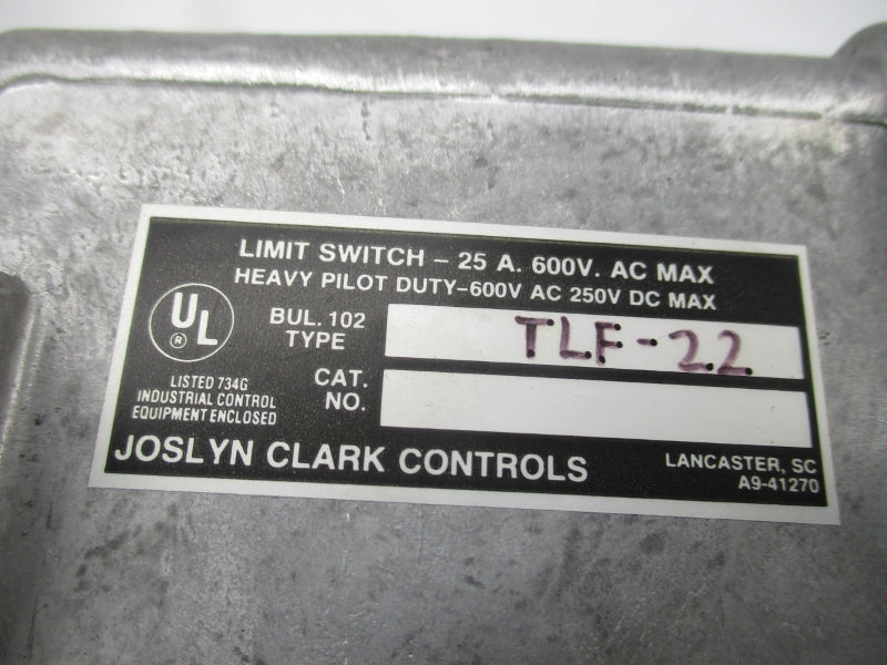 JOSLYN CLARK TLF-22 A102-80578A 600VAC 25A NSMP