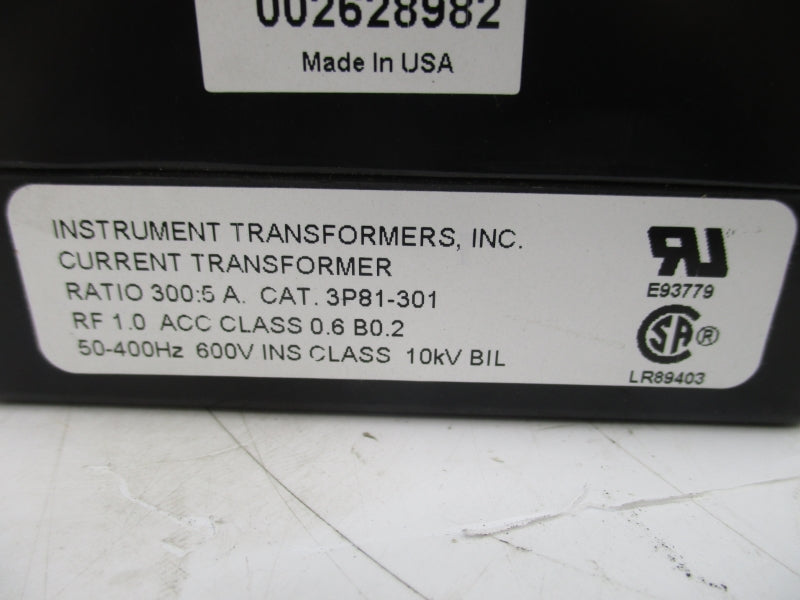 INSTRUMENT TRANSFORMER 3P81-301 600V NSNP
