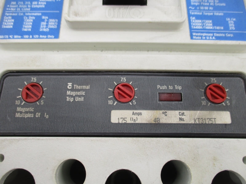 WESTINGHOUSE HKD3175 SER. C 600VAC 175A (BLUE) UNMP