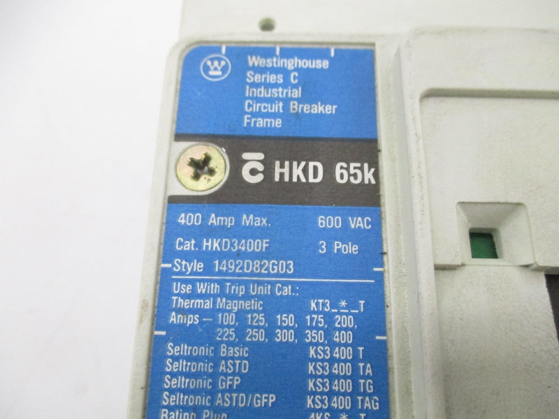 WESTINGHOUSE HKD3175 SER. C 600VAC 175A (BLUE) UNMP
