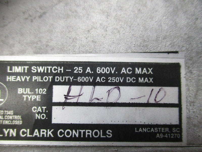 JOSLYN CLARK HLD-10 600VAC 25A NSNP