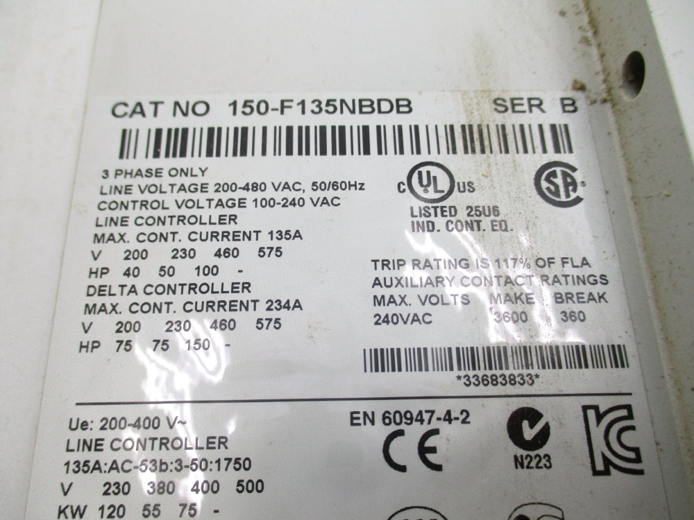 ALLEN BRADLEY 150-F135NBDB SER. B 235A NSMP