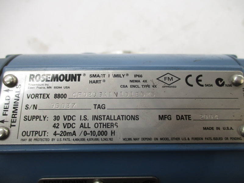 ROSEMOUNT 8800CF020SA1N1D1E5M5 30/42VDC 275PSI NSNP