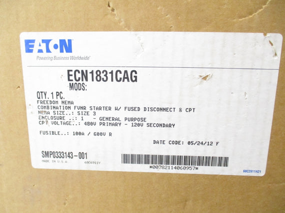 EATON ECN1831CAG 100A, 600V NSFS