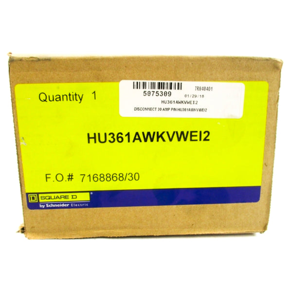 SQUARE D HU361AWKVWEI2 600V 30A NSFS