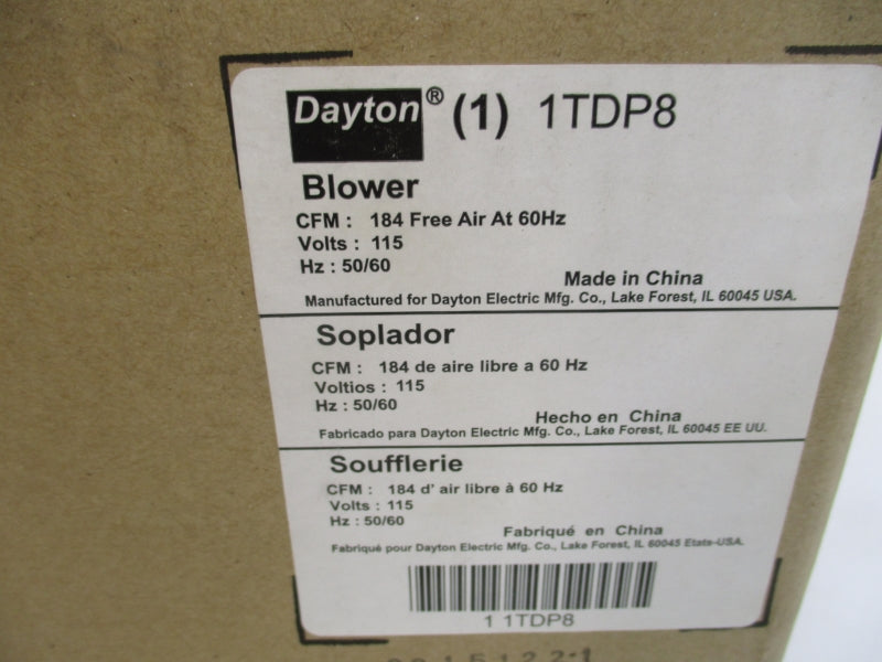 DAYTON 1TDP8 115V 115V 0.74/0.72A NSMP