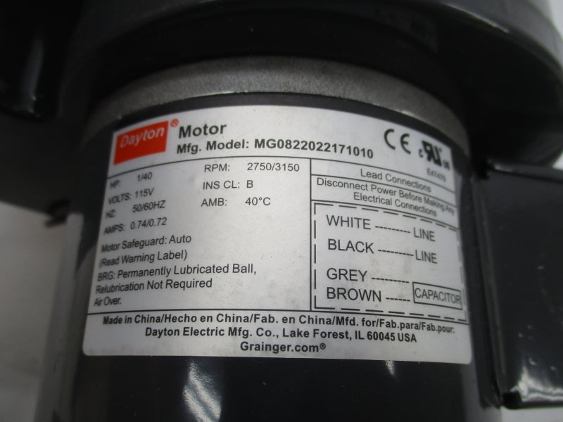 DAYTON 1TDP8 115V 115V 0.74/0.72A NSMP