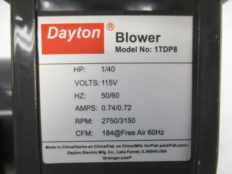 DAYTON 1TDP8 115V 115V 0.74/0.72A NSMP