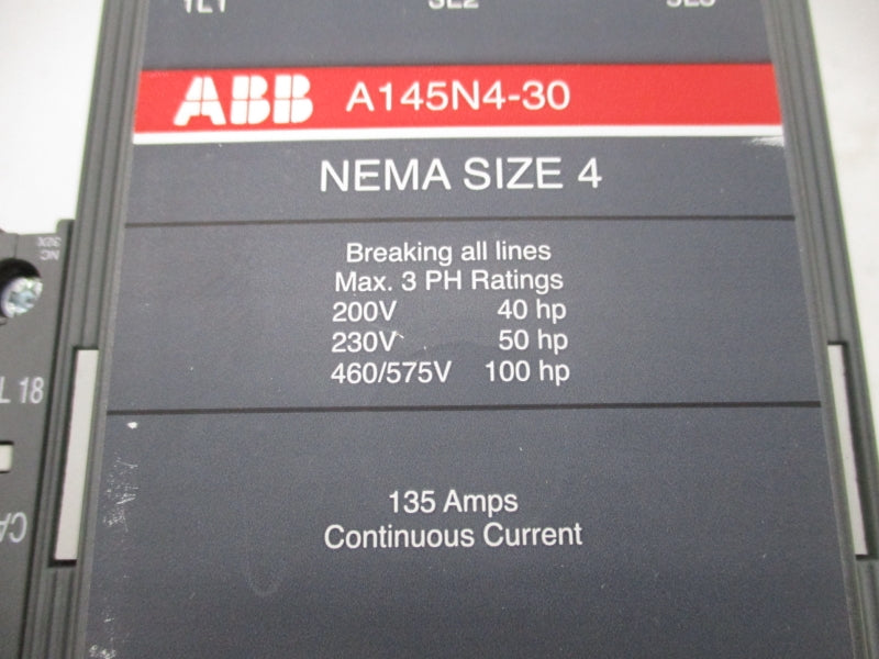 ABB A145N4-30-11-84 110-120V 135A NSMP