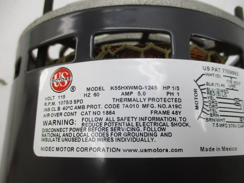 US MOTORS K55HXWMG-1245 1864 115V 5.0A NSMP