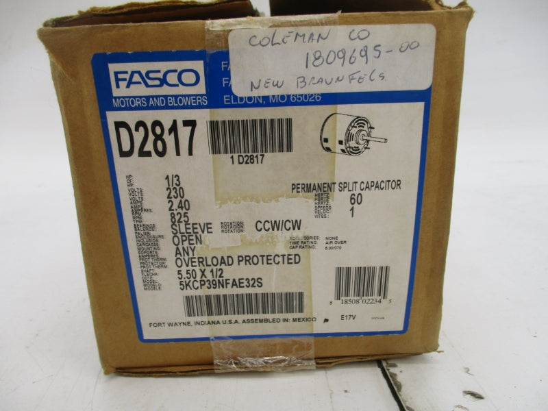 FASCO D2817 5KCP39NFAE32S 230V 2.40A NSMP