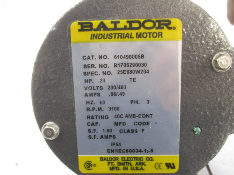 BALDOR 610490005B 25E880W204 230/460V .88/.49A NSMP