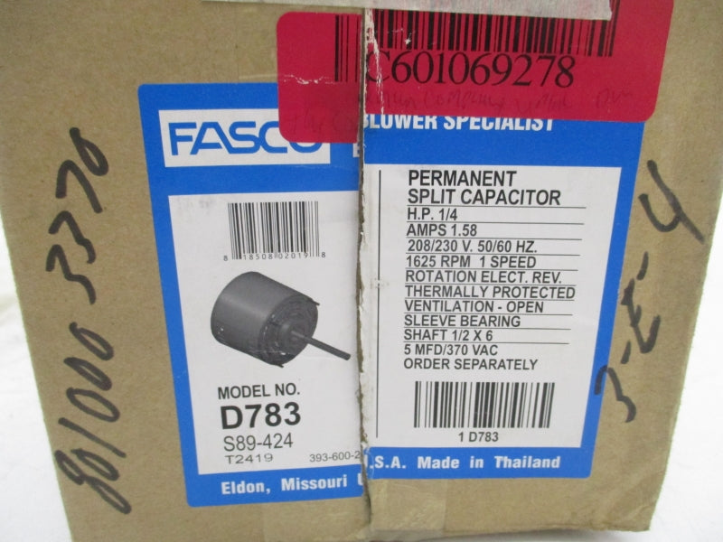 FASCO D783 208/230V 1.58A NSMP