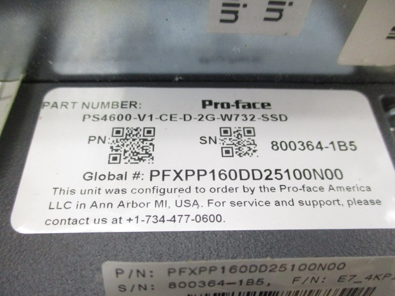 PRO-FACE PS4600-V1-CE-D-2G-W732-SSD PFXPP160DD20N00N00 24VDC NSNP