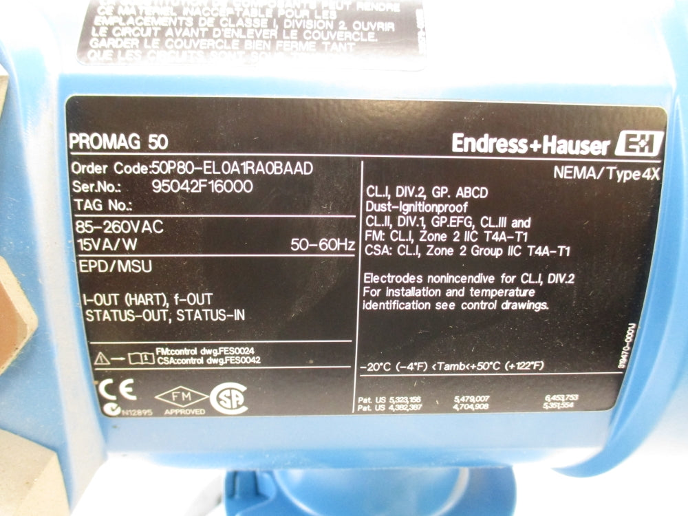 ENDRESS+HAUSER 50P80-EL0A1RA0BAAD NSNP