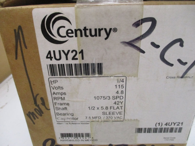 CENTURY 4UY21 115V 4.8A NSMP