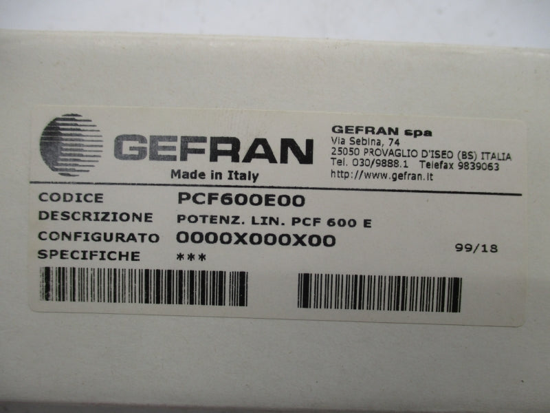 GEFRAN PCF600E NSMP