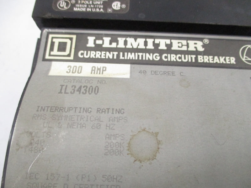 SQUARE D IL34300 480V 300A UNMP