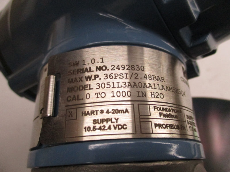 ROSEMOUNT 3051L3AA0AA11AAM5E5Q4 10.5-42.4VDC 36PSI NSMP