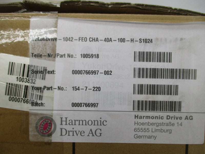 HARMONIC DRIVE CHA-40A-100-H-S1024 1005918 NSMP