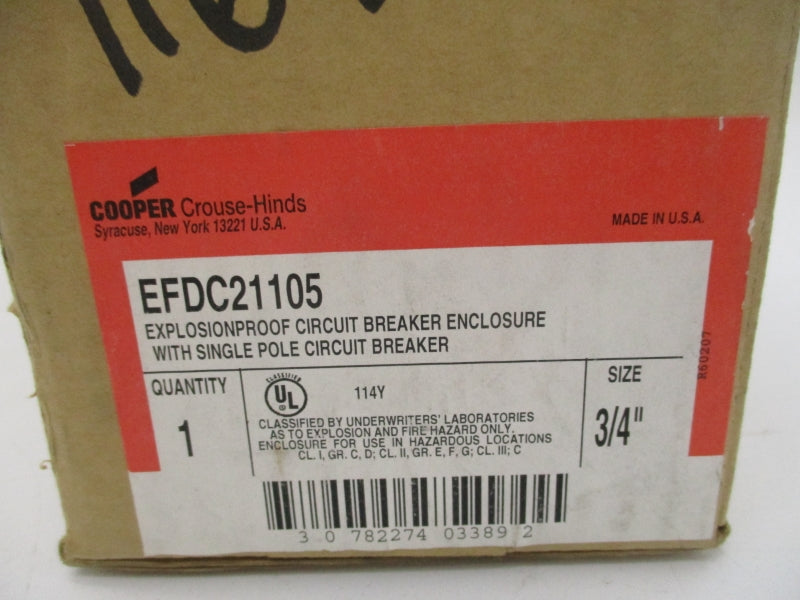 CROUSE-HINDS EFDC21105 120/240VAC 20A 3/4" NSMP