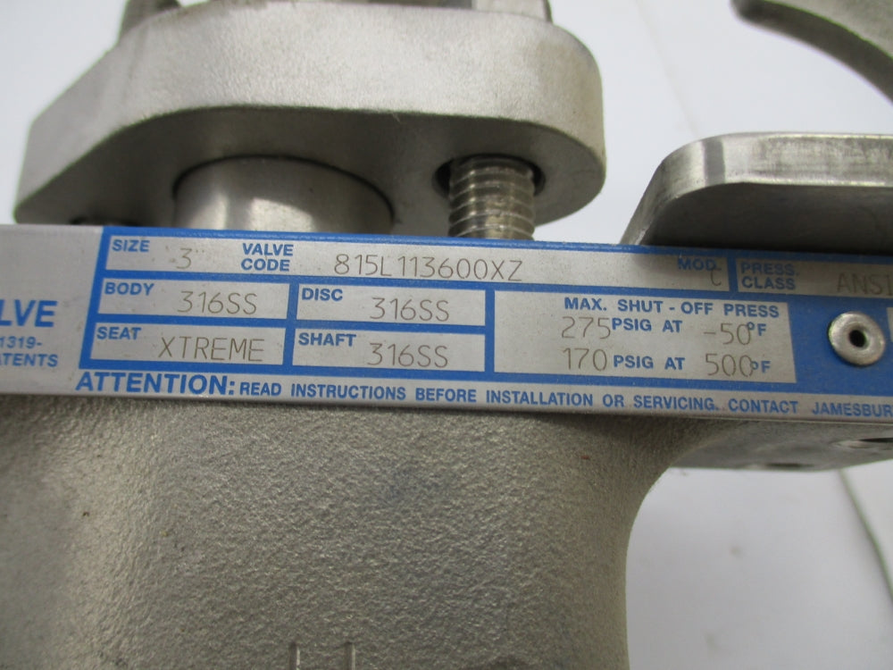 JAMESBURY 815L113600XZ 170-275PSI 3" NSNP
