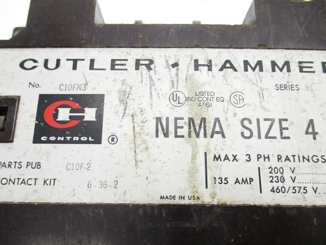 CUTLER HAMMER C10FN3 SER. B1 110/120V 135A UNMP