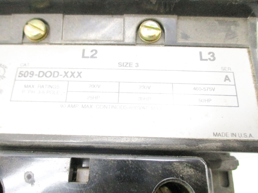 ALLEN BRADLEY 509-DOD-XXX SER. A (AS PICTURED) UNMP