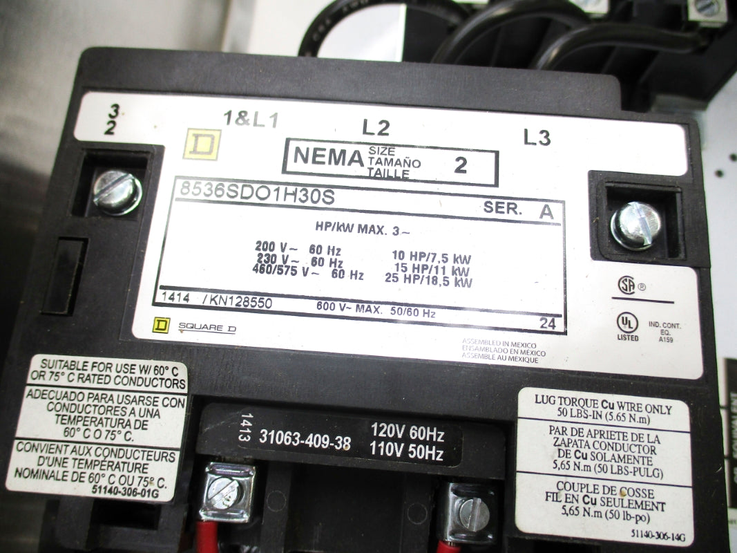 SQUARE D 8538SDW34V81FF4H30T SER. K NSNP