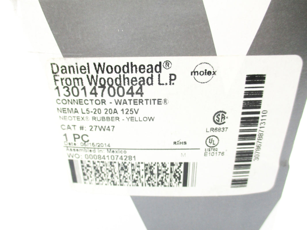 DANIEL WOODHEAD 27W47 1301470053 125/250V 20A NSMP