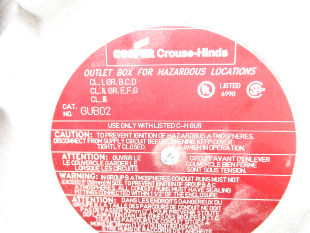 CROUSE-HINDS GUB02 NSNP