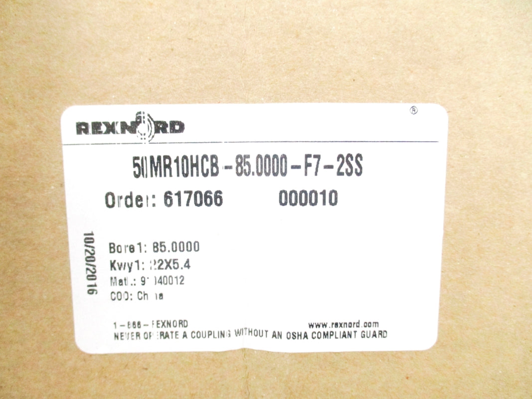 REXNORD 50MR10HCB-85.0000-F7-2SS NSMP