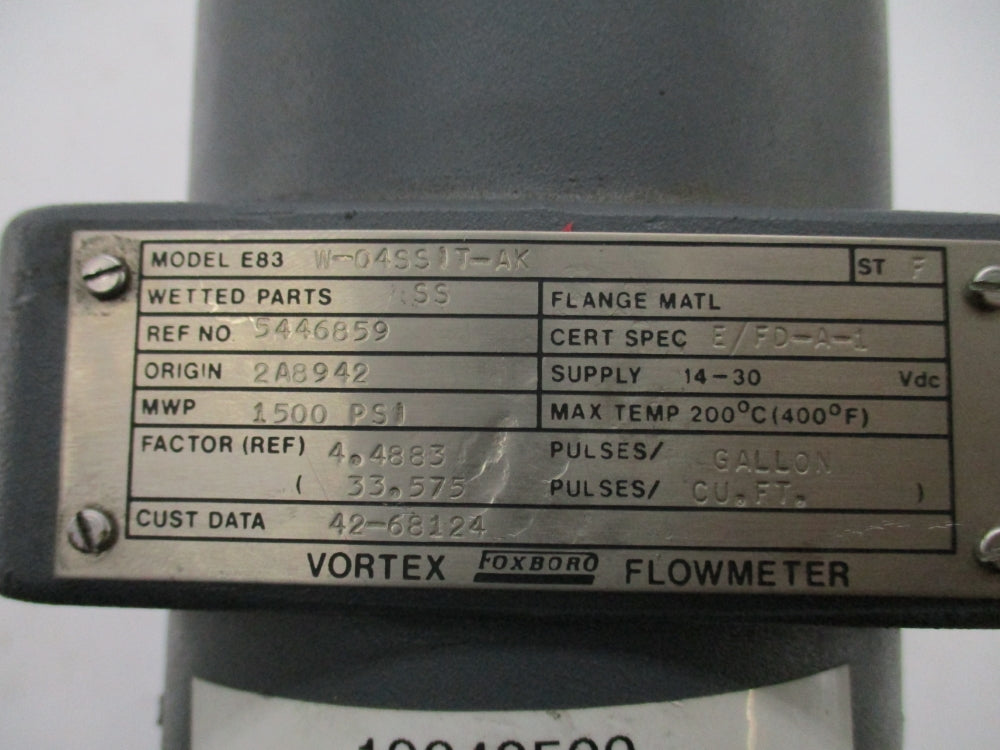 FOXBORO E83W-04SSIT-AK 1500PSI UNMP