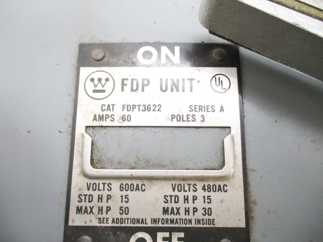 WESTINGHOUSE FDPT3622 SER. A NSMP