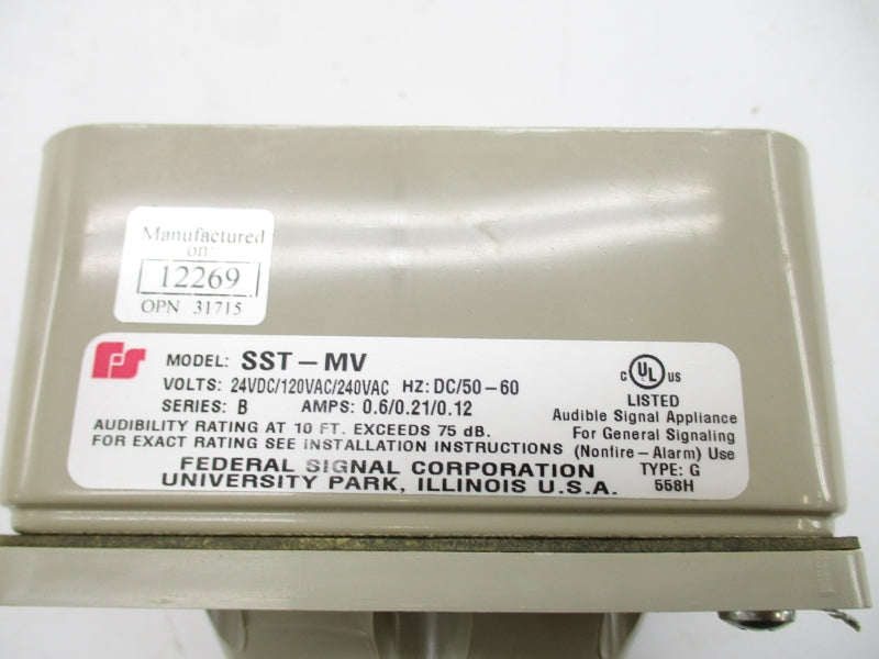 FEDERAL SIGNAL SST-MV SER. B 120/240VAC 0.21/0.12A NSMP