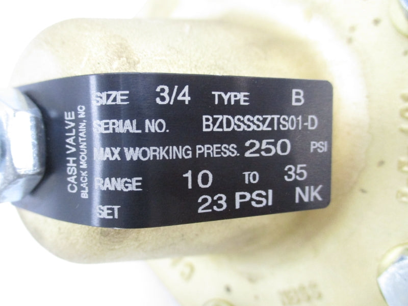 CASH VALVE B283-C37700 3/4" 250PSI  UNMP